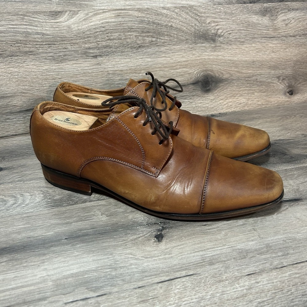 Florsheim Men's Cognac Midtown Cap Toe Oxford Shoes Size 11 D Dress Shoes